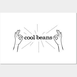 Cool Beans Black Posters and Art